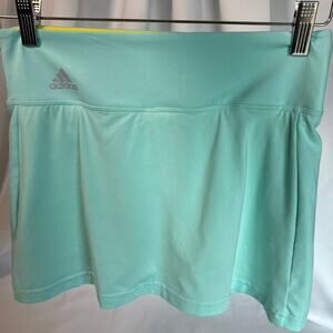 Adidas Climalite Athletic Skort Light Blue & Yellow Performance Skirt XS Long